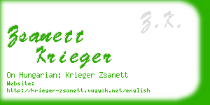 zsanett krieger business card